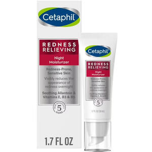 Cetaphil Night Cream Redness Relieving Moisturizer, 1.7 fl oz ( box damaged)